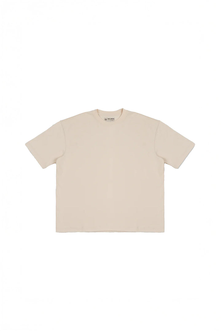 Beige Oversized Polo Shirt