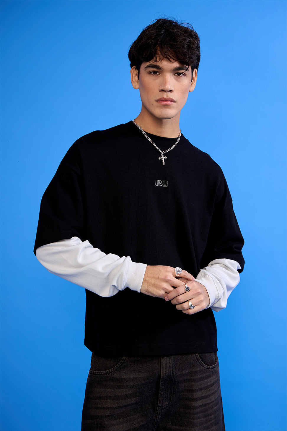 T-SHIRT TWOFOLD BLACK