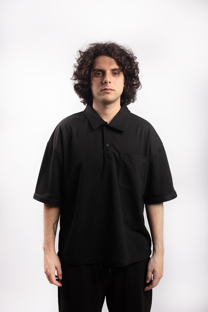 CAMISERO WAFFLE NEGRO