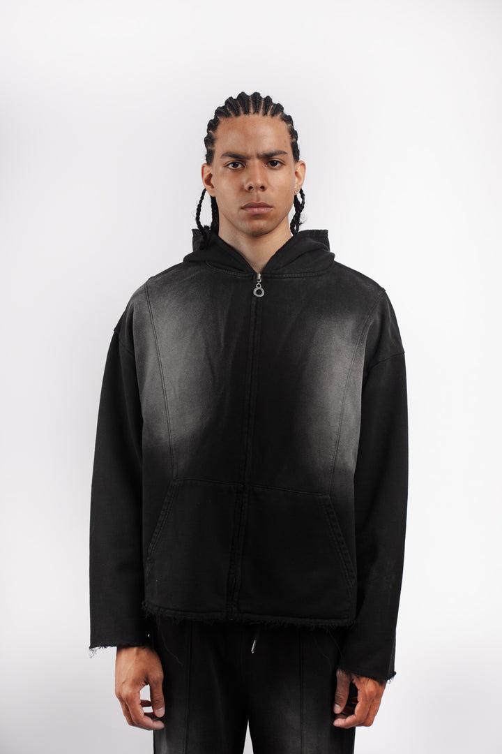 HOODIE ZIP STARTED BLACK