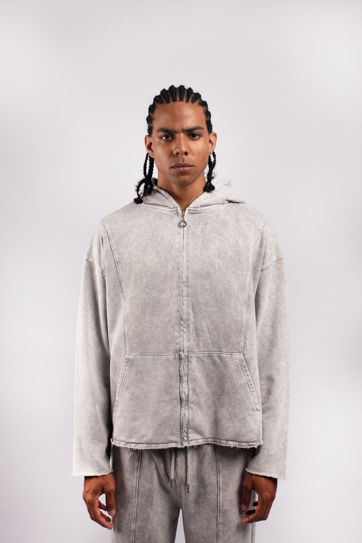 HOODIE ZIP STARTED SILVER