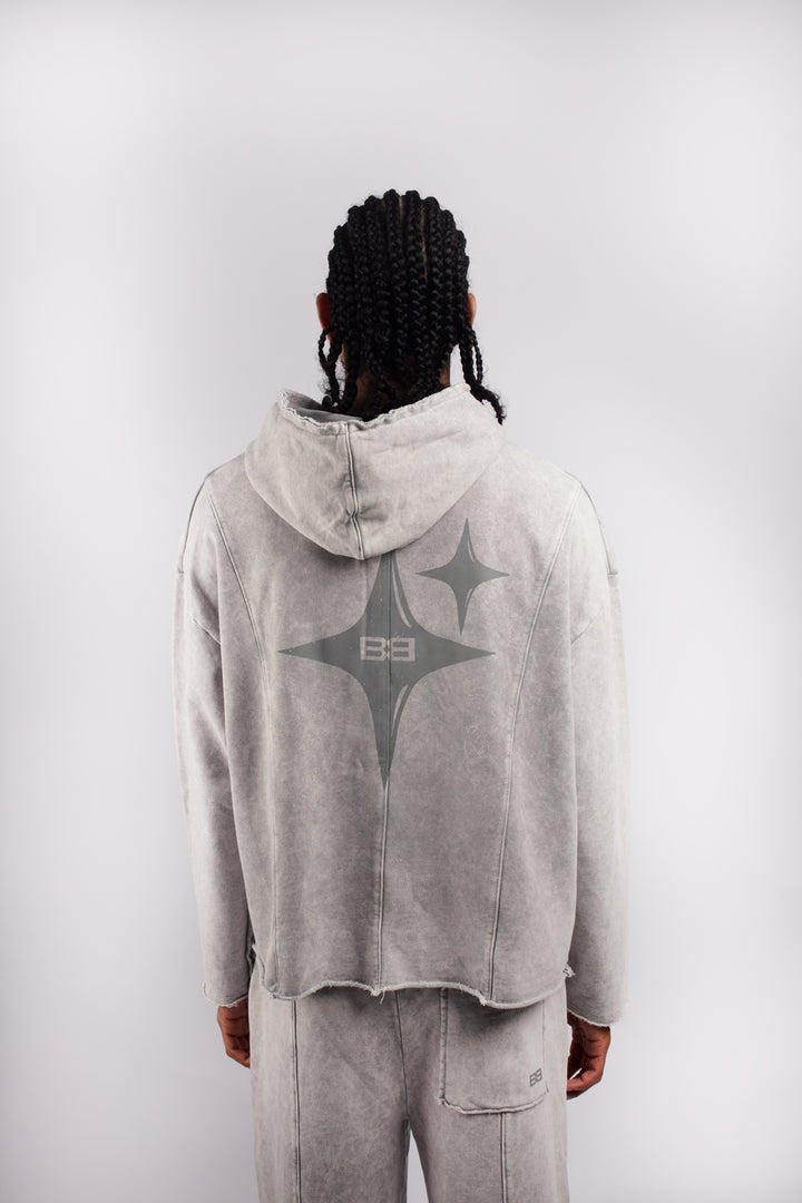 HOODIE ZIP STARTED SILVER