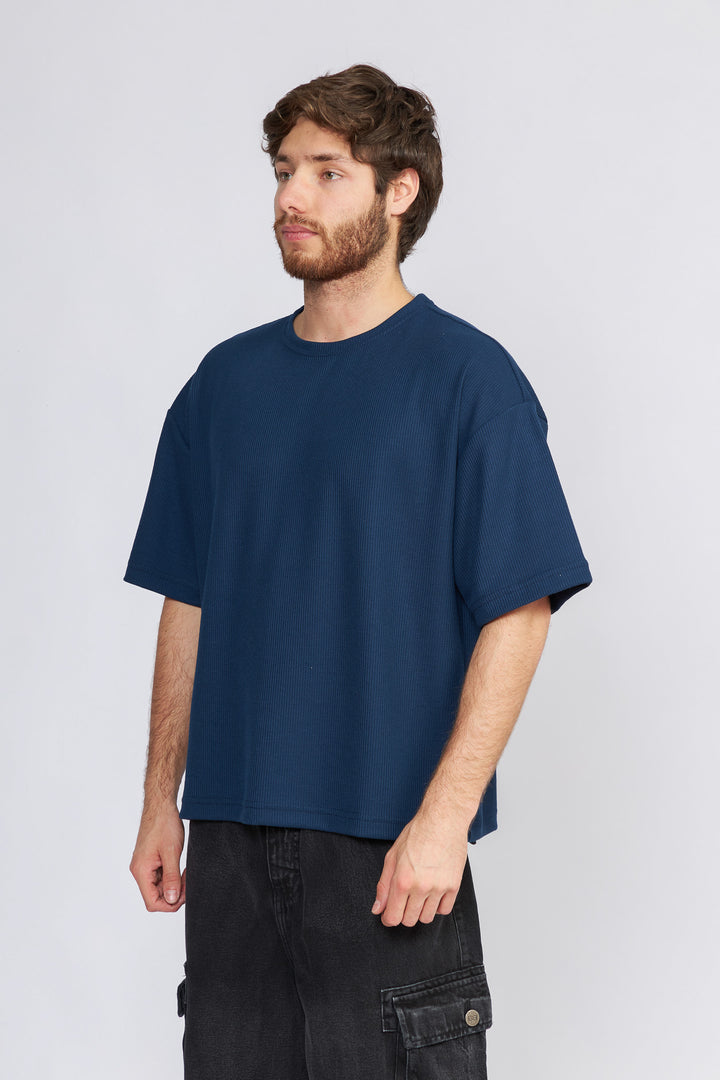 POLO OVERSIZE ACERO - WAFFLE