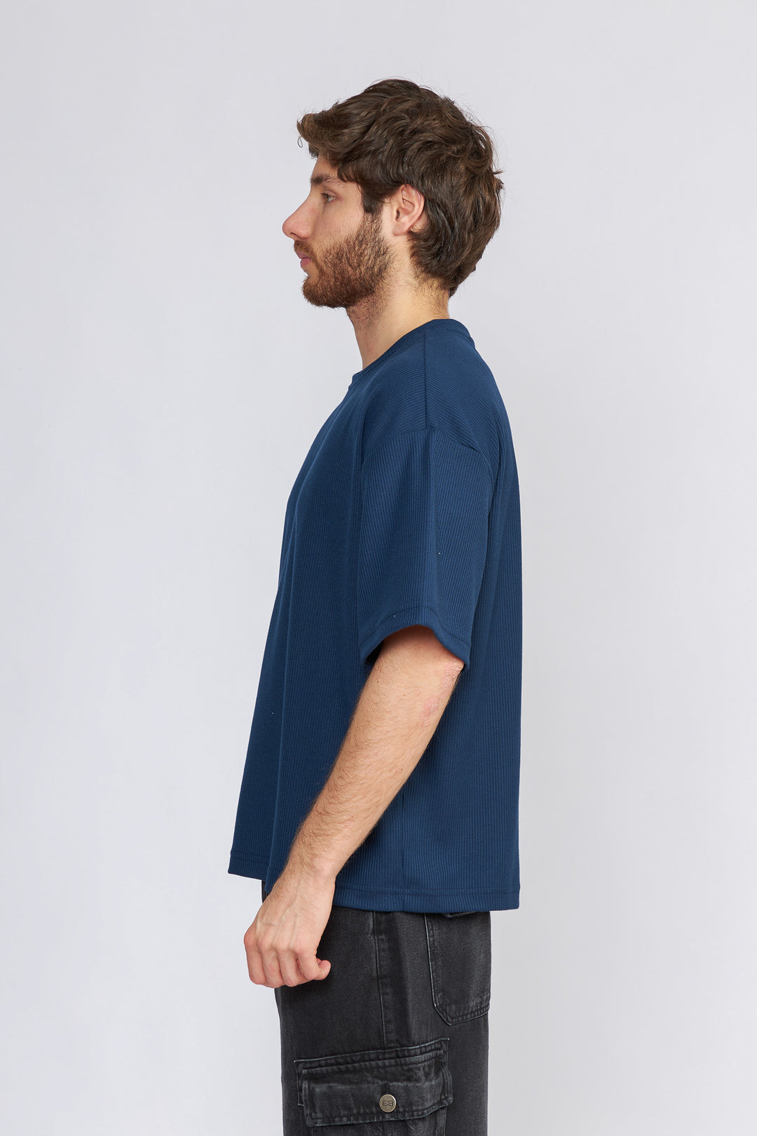 POLO OVERSIZE ACERO - WAFFLE