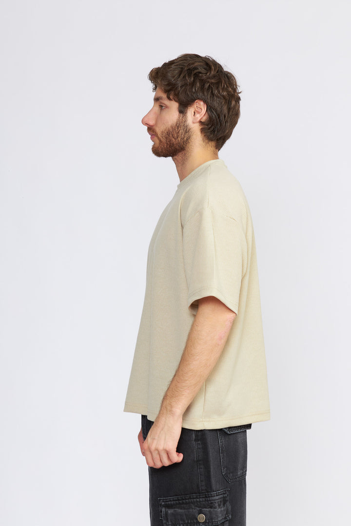 POLO OVERSIZE BEIGE - WAFFLE