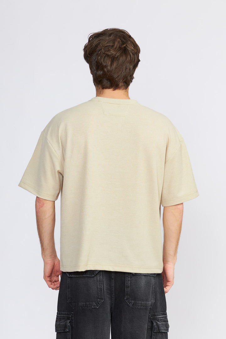 POLO OVERSIZE BEIGE - WAFFLE