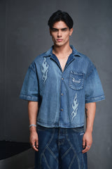 SHIRT INDIGO OXIDE BLUE