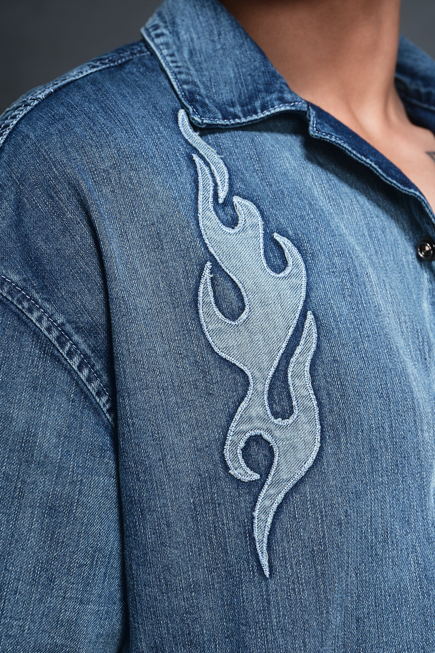 SHIRT INDIGO OXIDE BLUE