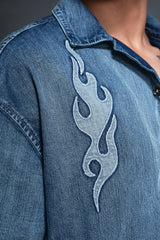 SHIRT INDIGO OXIDE BLUE