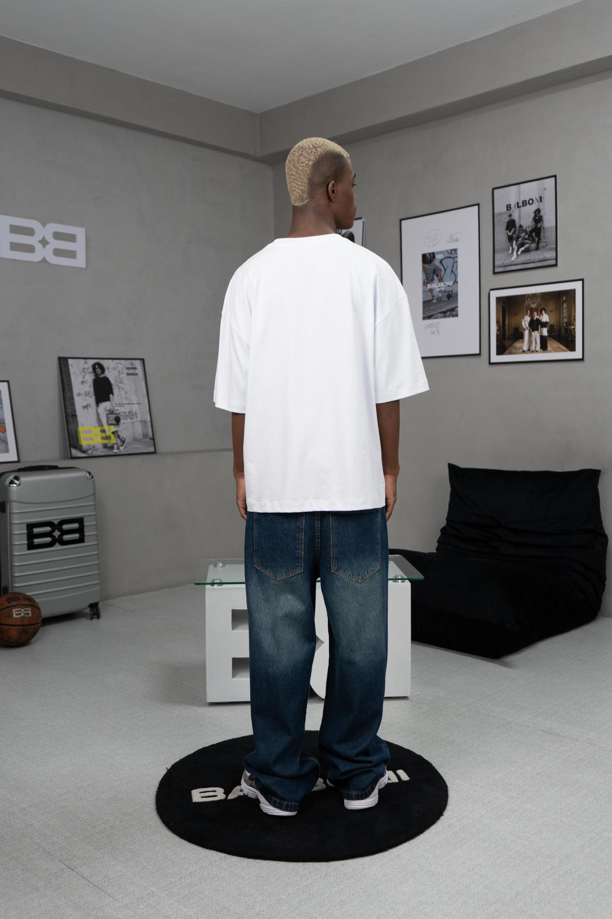 WHITE OVERSIZED POLO SHIRT