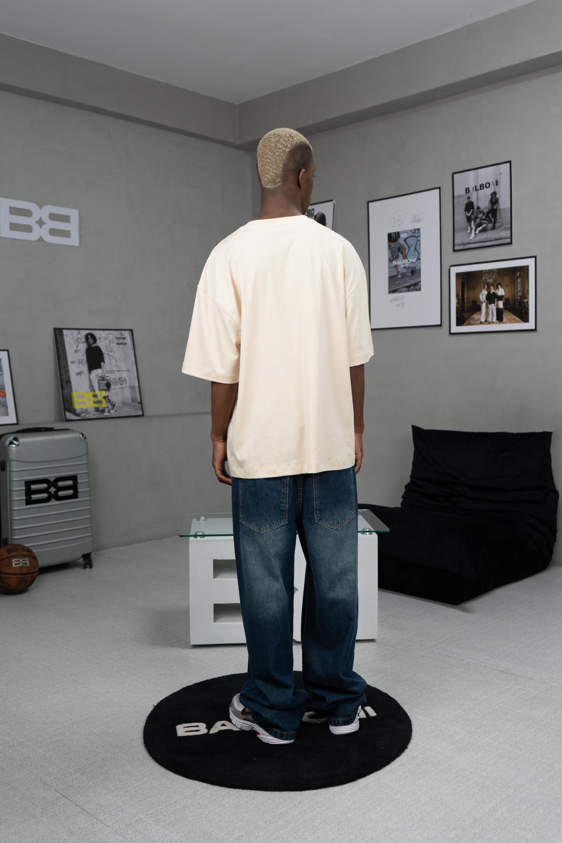 Beige Oversized Polo Shirt