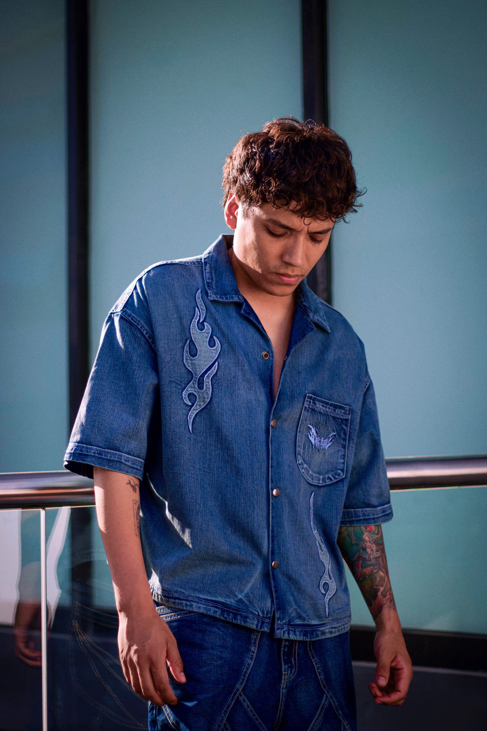 SHIRT INDIGO OXIDE BLUE