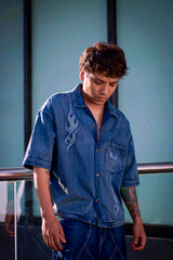 SHIRT INDIGO OXIDE BLUE