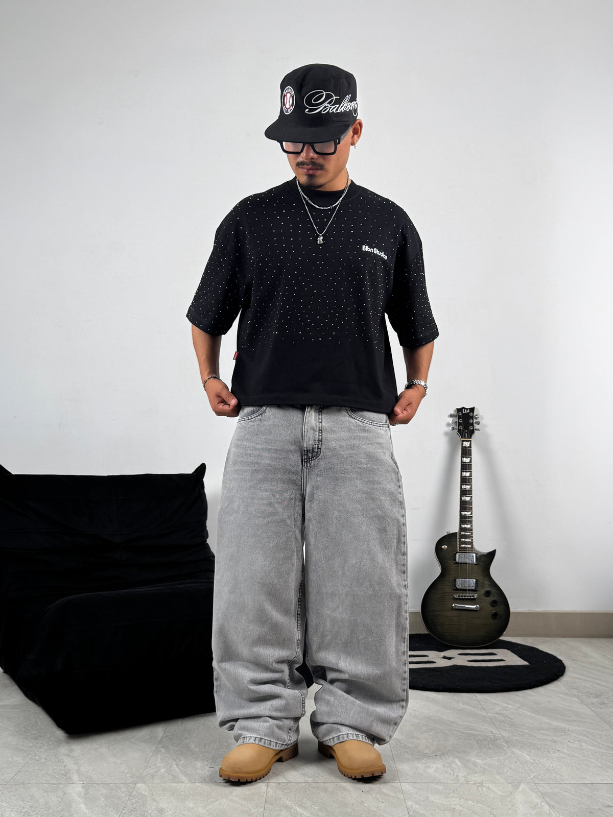 STONE BAGGY SILVER
