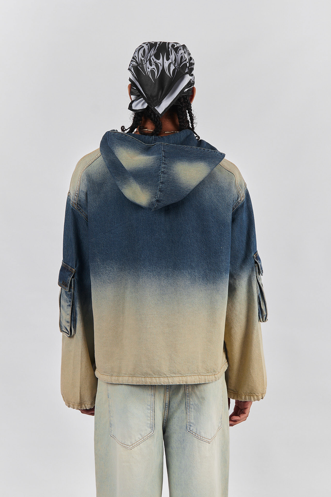 HOODIE DENIM MUD DYE