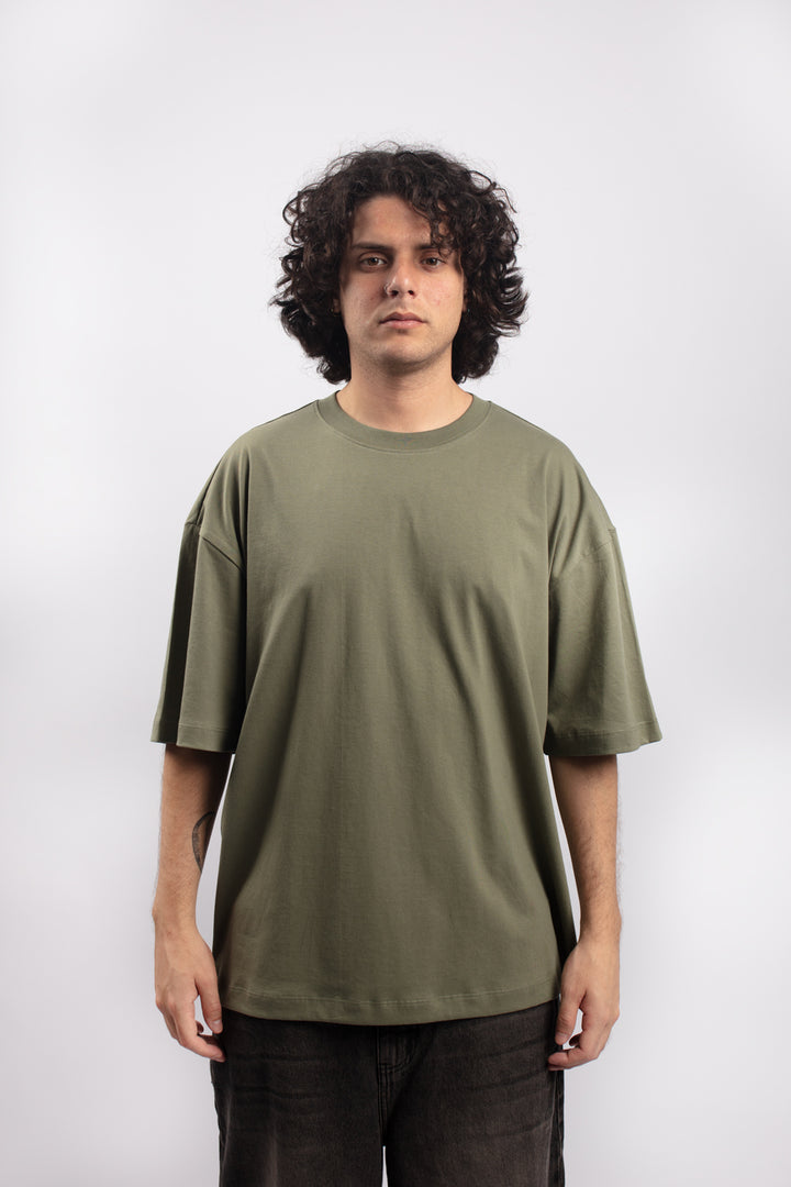 POLO OVERSIZE VERDE MILITAR