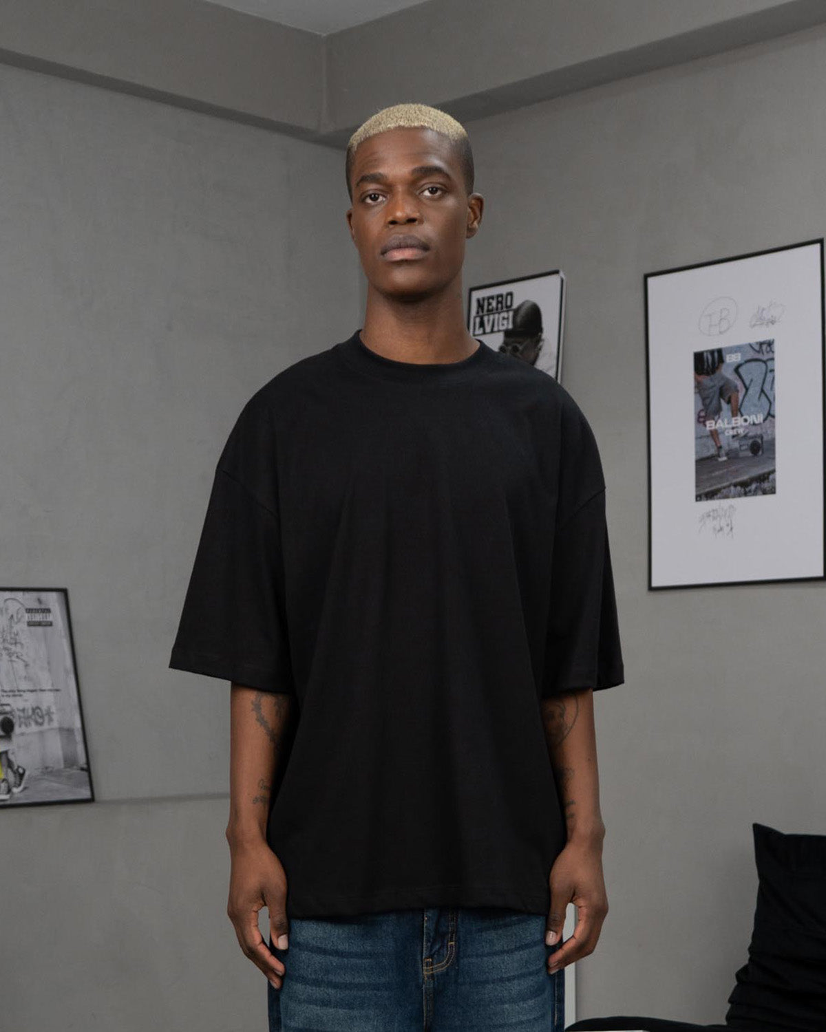 POLO OVERSIZE NEGRO