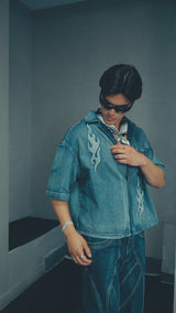 SHIRT INDIGO OXIDE BLUE