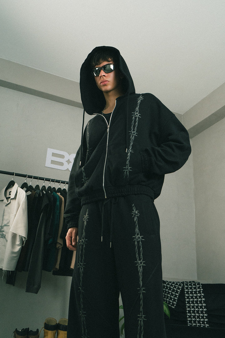 ZIP HOODIE THORNED